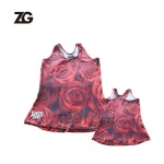 Sublimated Rose Pattern Sinlgets