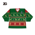 Sublimation Hockey Jersey socks Christmas Customized